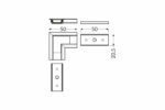 Conector GROOVE14 90 grade Anodizat pentru profil LED TOPMET