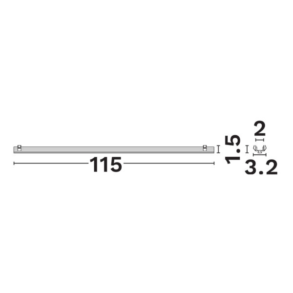 Conector Lina, Negru si Aluminiu Nova Luce