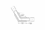 Conector LINEA-IN20 120 grade Alb vopsit pentru profil LED TOPMET