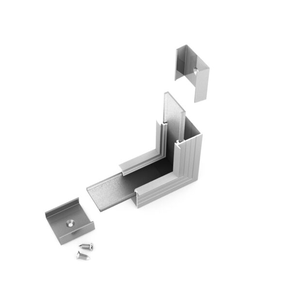 Conector LINEA-IN20 90 grade bent Anodizat pentru profil LED TOPMET