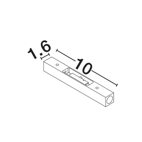 Conector pentru sina Ivy, Negru si Aluminiu Nova Luce