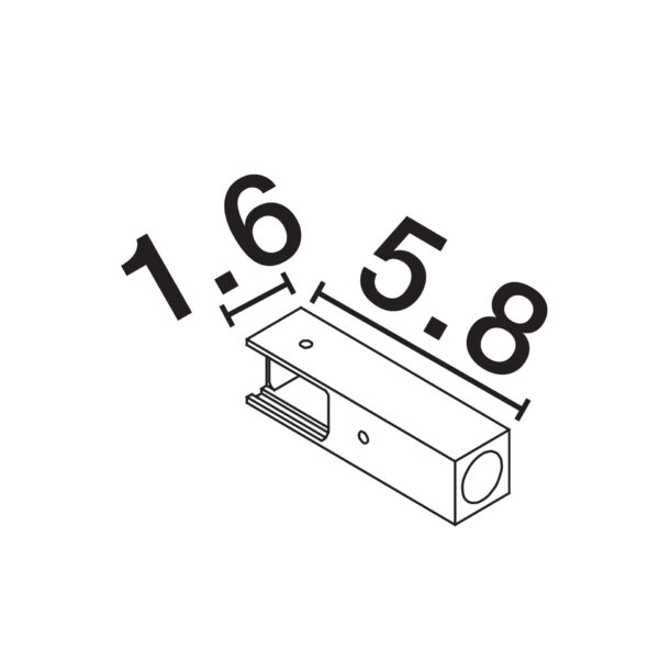 Conector pentru sina Ivy, Negru si Aluminiu Nova Luce