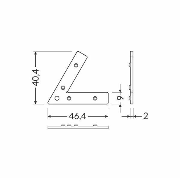 Conector Q9-60 grade pentru profil LED TOPMET