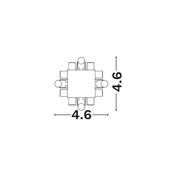 Conector Shallow, Alb si Policarbonat Nova Luce