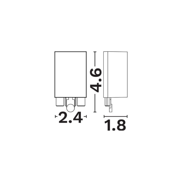 Conector Shallow, Alb si Policarbonat Nova Luce