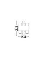 Conector Shallow, Negru si Policarbonat Nova Luce