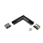 Conector SLIM8 90 grade Negru Anodizat pentru profil LED TOPMET