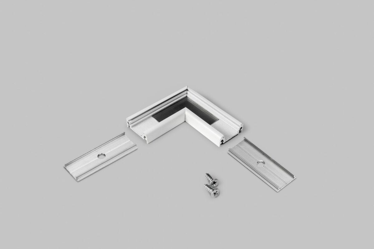 Conector SURFACE10 90 grade Alb vopsit pentru profil LED TOPMET Conector SURFACE10 90 grade Alb vopsit pentru profil LED TOPMET