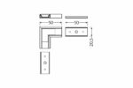 Conector SURFACE14 90 grade Alb vopsit pentru profil LED TOPMET