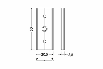Conector T 180 grade pentru profil LED TOPMET