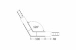 Conector VARIO30-02 120 grade Alb vopsit pentru profil LED TOPMET