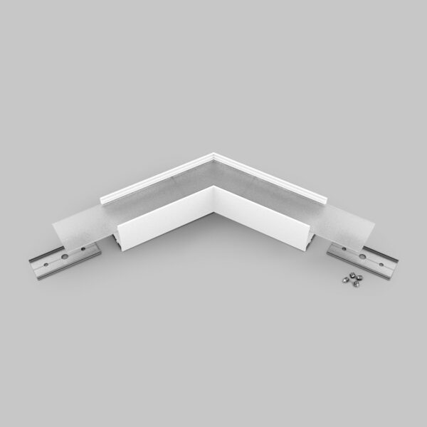 Conector VARIO30-02 120 grade Alb vopsit pentru profil LED TOPMET
