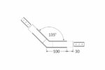 Conector VARIO30-02 135 grade Negru Anodizat pentru profil LED TOPMET