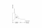 Conector VARIO30-02 90 grade bent Anodizat pentru profil LED TOPMET