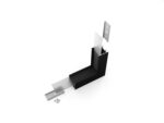Conector VARIO30-02 90 grade bent Negru Anodizat pentru profil LED TOPMET