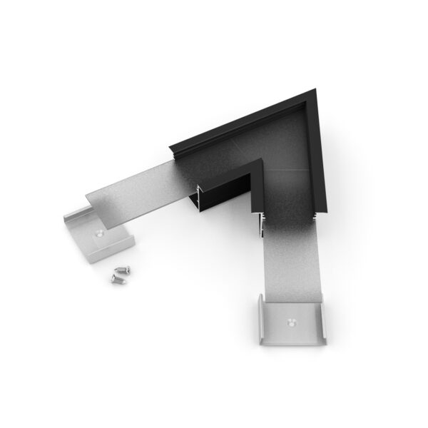Conector VARIO30-07 60 grade Negru Anodizat pentru profil LED TOPMET