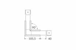 Conector VARIO30-07 90 grade Alb vopsit pentru profil LED TOPMET