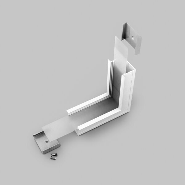 Conector VARIO30-07 90 grade bent Alb vopsit pentru profil LED TOPMET