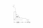 Conector VARIO30-07 90 grade bent Negru Anodizat pentru profil LED TOPMET