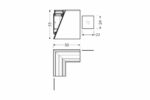 Conector WALLE12 90 grade Anodizat pentru profil LED TOPMET