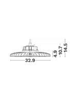 Corp de iluminat industrial (High Bay) Umber 200W 5000K, Negru si Aluminiu Nova Luce
