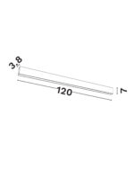 Corp de iluminat liniar Gent 40W 4000K, Alb si Aluminiu Nova Luce