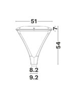 Corp de iluminat stradal Lattern 60W 3000K, Negru si Aluminiu Nova Luce