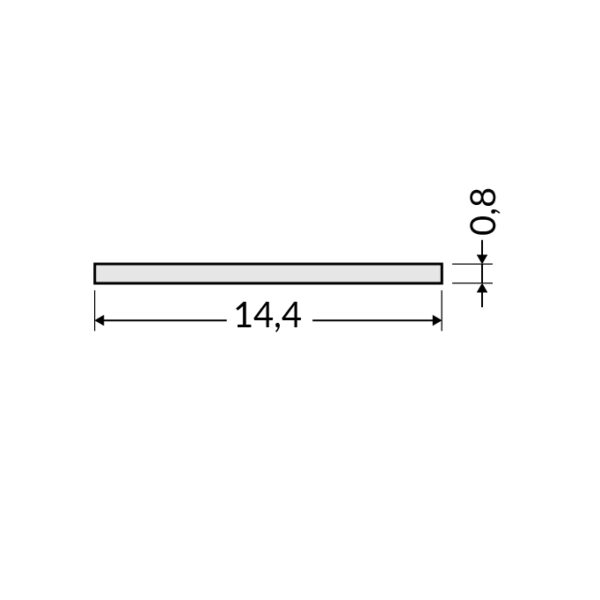 Dispersor A1 slide 1000 Transparent pentru profil LED TOPMET