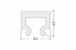 Dispersor C1 click 4100 Opal pentru profil LED TOPMET