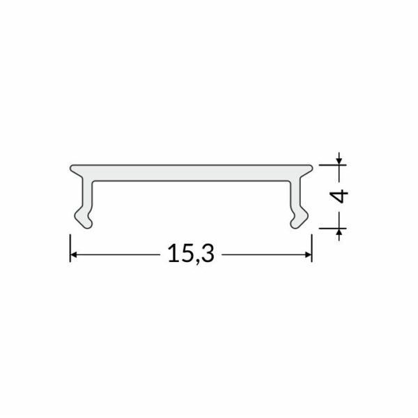 Dispersor C3 click 3000 Opal pentru profil LED TOPMET