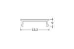 Dispersor C3 click 4100 Negru pentru profil LED TOPMET