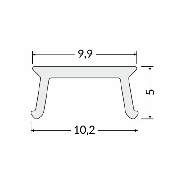 Dispersor C4 click 2000 Opal pentru profil LED TOPMET