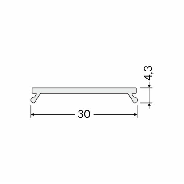 Dispersor C9 click 20m rola Negru pentru profil LED TOPMET