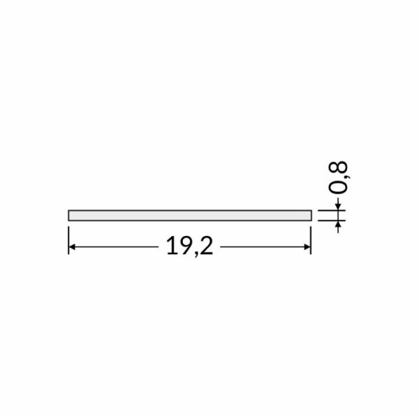 Dispersor E slide 1000 Opal pentru profil LED TOPMET