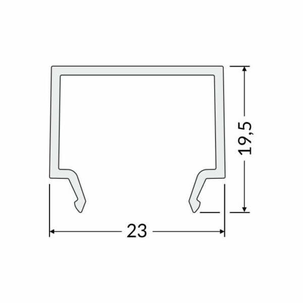 Dispersor E7 click 4100 Opal pentru profil LED TOPMET
