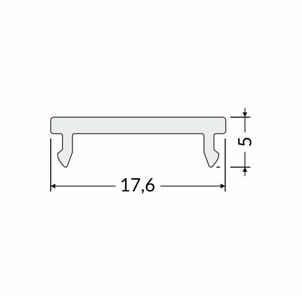 Dispersor F click 3000 Opal pentru profil LED TOPMET
