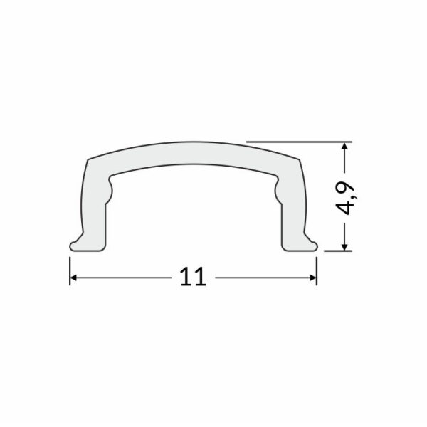 Dispersor I click 4100 Opal pentru profil LED TOPMET