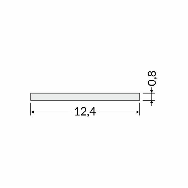 Dispersor J slide 1000 Transparent pentru profil LED TOPMET