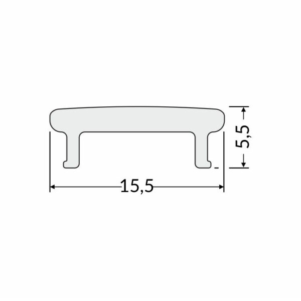 Dispersor K click 3000 Opal pentru profil LED TOPMET