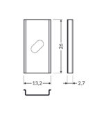Element montaj placa U1 inox pentru profil LED TOPMET