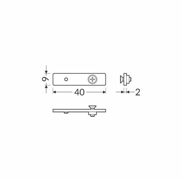 Element montaj suport Q9 pentru Kit suspendare pentru profil LED TOPMET