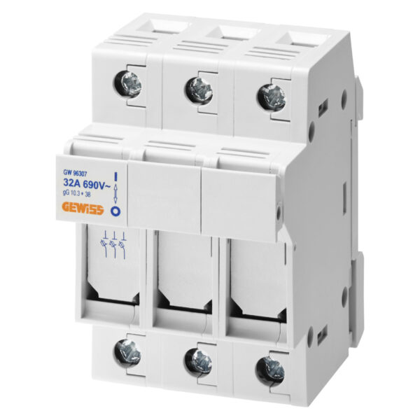 Fuse-holder Deconectabil - 3P 10,3X38 690V 32A - 3 Module