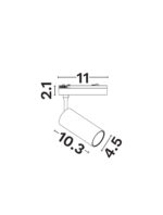 Iluminat Shallow 12W 3000K, Alb si Aluminiu Nova Luce
