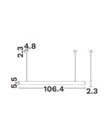 Iluminat Shallow 24W 3000K, Negru si Aluminiu Nova Luce