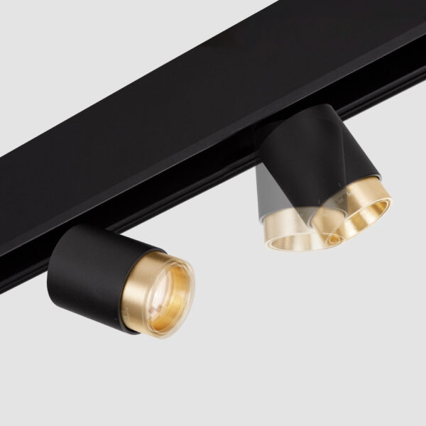 Iluminat Ultra Slim 10W 3000K, Negru, Auriu alama si Aluminiu Nova Luce