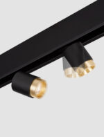 Iluminat Ultra Slim 5W 3000K, Negru, Auriu alama si Aluminiu Nova Luce