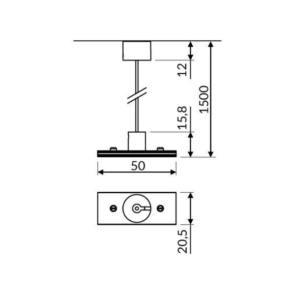 Kit suspendare SELV 50V 1500 Argintiu - TOPMET