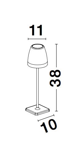 Lampa portabila Colt 1W 3000K, Alb si Aluminiu Nova Luce