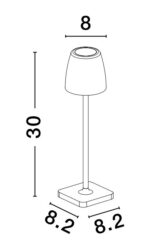 Lampa portabila Colt 2W 3000K, Corten si Aluminiu Nova Luce