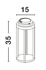 Lampa portabila Mocha 2W 3000K, Negru si Aluminiu Nova Luce